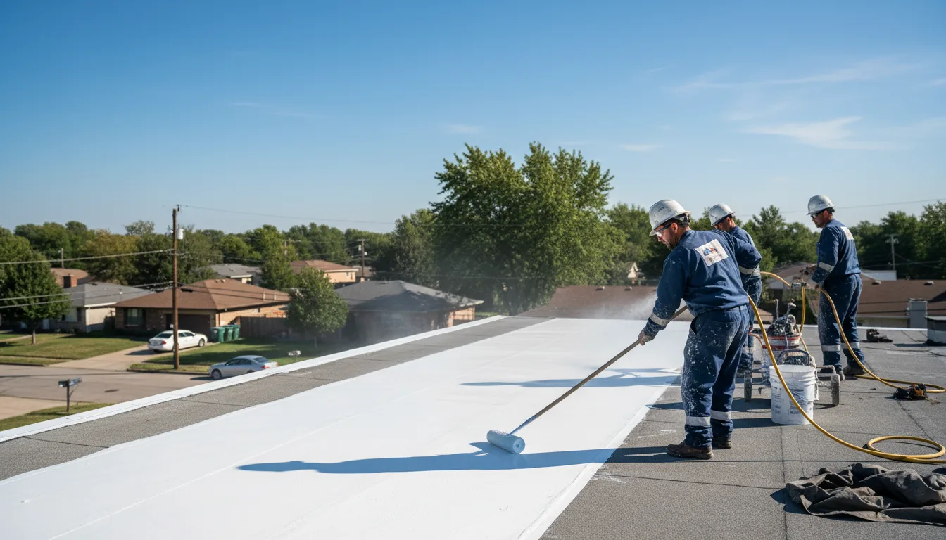 Commercial roof coating in West Salem, IL near me